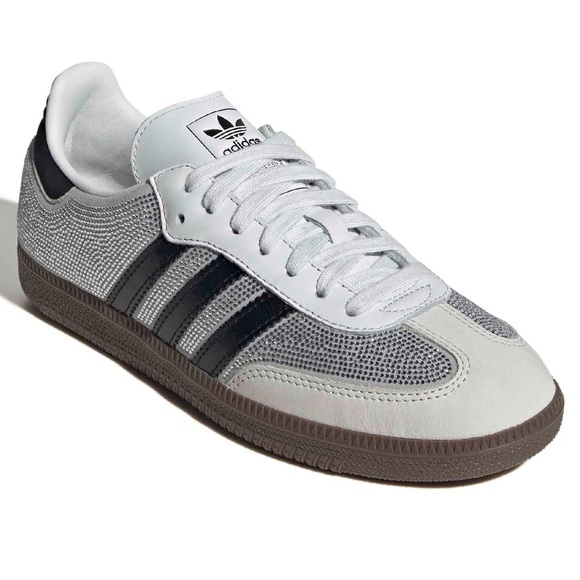 🤍💎 ADIDAS SAMBA BEDAZZLED WHITE 🖤💎 - Picture 2 of 4